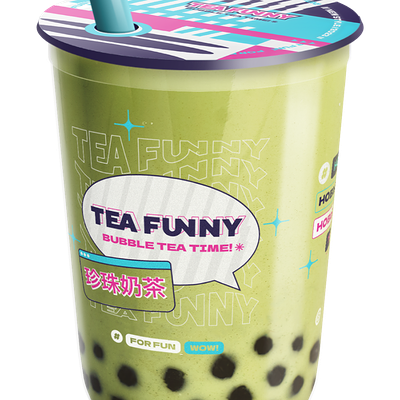 S Матча милк с бабл-шариками в ассортименте в Tea funny Bubble tea по цене 499 ₽