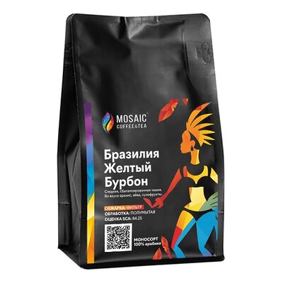 Кофе Бразилия Желтый Бурбон, обжарка под фильтр в MOSAIC coffee&tea по цене 949 ₽