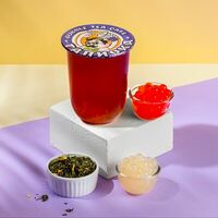 Бабл ти Малина-личи в Тапиока bubble tea cafe