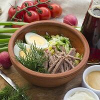 Окрошка с говядиной в Мушмула