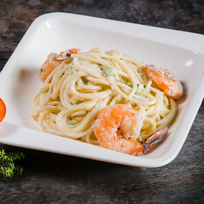 Паста с тигровыми креветками в Бакинский Chef по цене 645 ₽