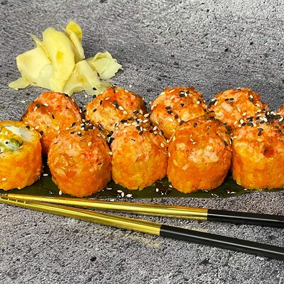 Запечённый с креветкой и краб-микс в Андеграунд Pizza & Sushi по цене 403 ₽