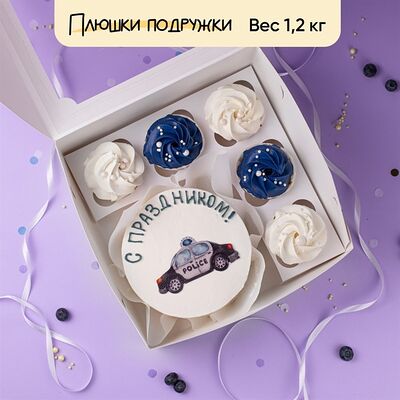 Бенто-торт и капкейки Полиция в Плюшки подружки по цене 3520 ₽