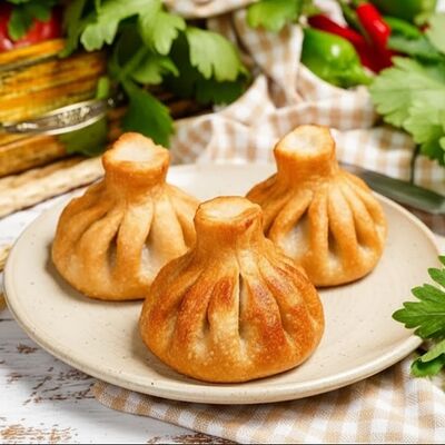 Хинкали жареные с телятиной и свининой 3 шт. в Грузинская кухня Пурмарили по цене 450 ₽