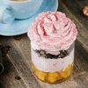 Малиновый мусс с кусочками манго и шоколадным печеньем в Hookah time по цене 520