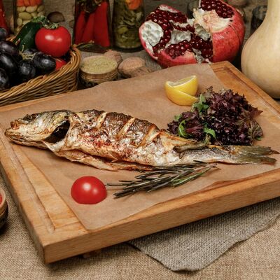 Сибас на углях в Шашлычный дворик по цене 840 ₽