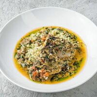 Филе сибаса в Rombus cafe