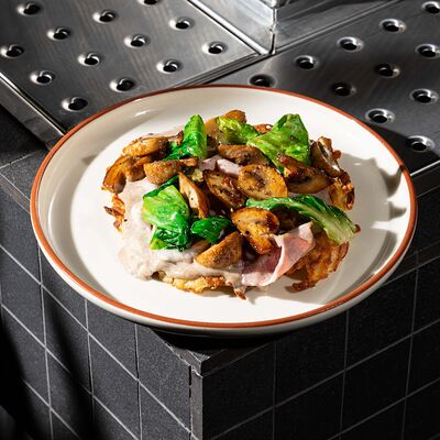 Драник, окорок, страчателла, шампиньоныв Водокачка по цене 530 ₽