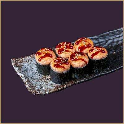 Ролл mini Мидии запечённый в Happy Fish Premium по цене 433 ₽