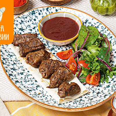 Шашлык из говяжьей вырезки в Курагадиван по цене 750