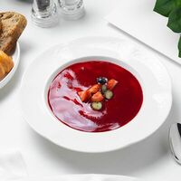 Манная каша с белым шоколадом и малиновым кулив Eclair