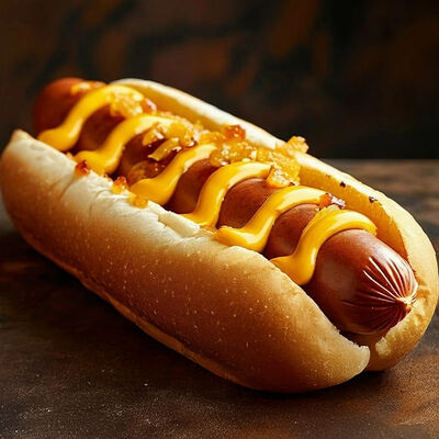 Хот-дог Чеддер в Одно мясо по цене 350 ₽