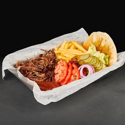 Шварма на тарелке - рваная говядина в Элан Бургерс по цене 1249 ₽