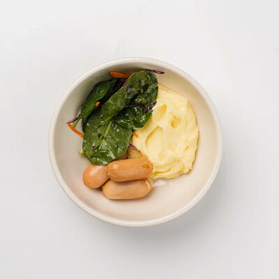 Пюрешка с сосисками / котлетой в smart day по цене 420 ₽