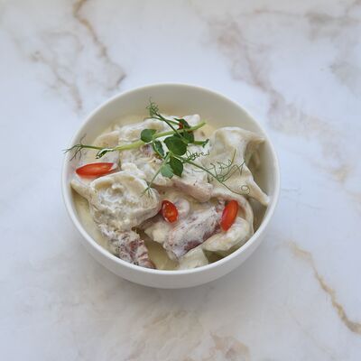 Пельмени Московские в сливочном соусе с беконом в Сметана на Б. Садовой по цене 549 ₽