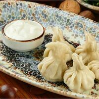 Мини-хинкали с цыпленком и сметаной в Дэда