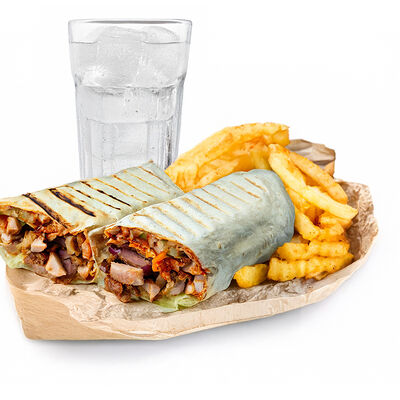 Донер-кебаб в лаваше куриный + фри + напиток на выбор 0,5 в Istanbul по цене 3700 ₸