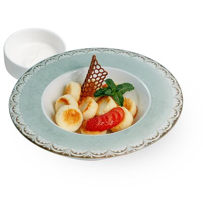 Мини сырники со сметаной в Семейный ресторан Пироги по цене 465 ₽