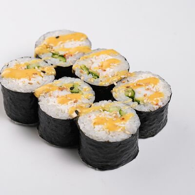 Малый ролл Креветка, огурец и соус тагараши в Ёбисан по цене 609 ₽