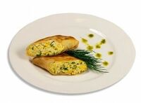 Блинчик с яйцом и зеленым луком в Мегаполис