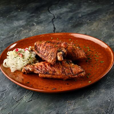 Шашлык из крыльев индейки в ТОПОР по цене 850 ₽