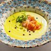 Кукурузный крем-суп на кокосовом молоке с креветками в Чайхана Пахвала по цене 490