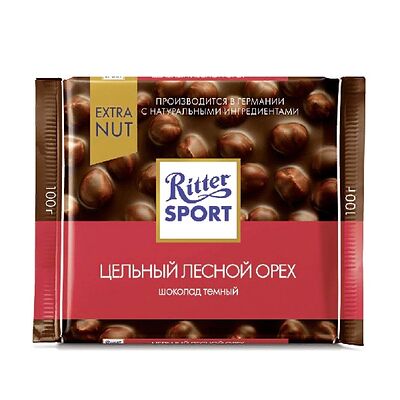 Ritter Sport Шоколад темный Цельный лесной орех в Proкофий по цене 149 ₽