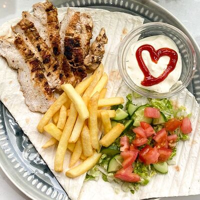 Шаурма открытая в Одно мясо по цене 390 ₽