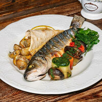 Сибас на гриле в Кафе Пушкинъ