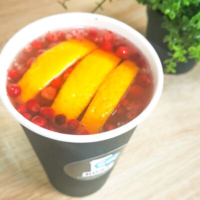 Чай брусника с апельсином в Go! Кофе по цене 350 ₽