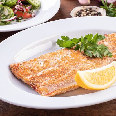 Филе горбуши на гриле с картофельными дольками в Хинкальня по цене 26 р.