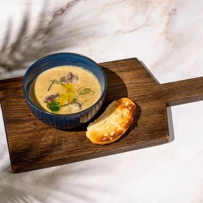 Крем-суп со сморчками в География по цене 860 ₽