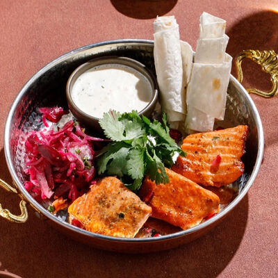 Лосось на грилев Асканели Georgian Bistro по цене 1580 ₽