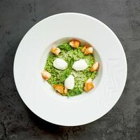 Ризотто с семгой и шпинатом в Остерия Il Massimo