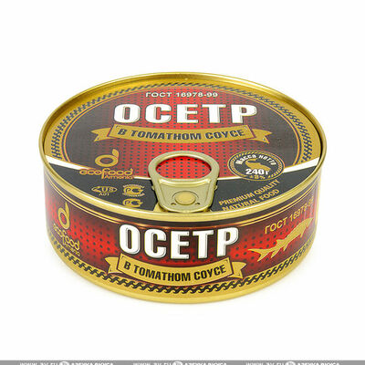 Осетр натуральный в томатном соусе, Эко Фуд, Армения в Азбука Вкуса Экспресс Меню по цене 608 ₽