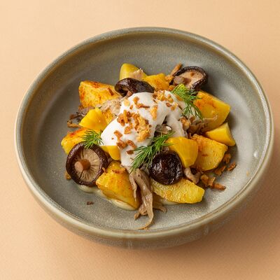 Картофель с грибами и сметаной из кешью в На Парах по цене 350