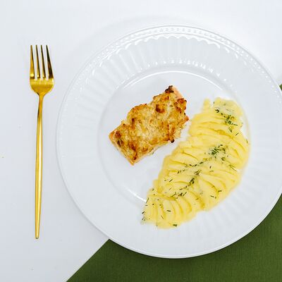 Второе Рыба с пюре в Хлеб и сласти по цене 155 ₽