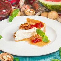 Чизкейк с арбузным вареньем и орехами в Мушмула