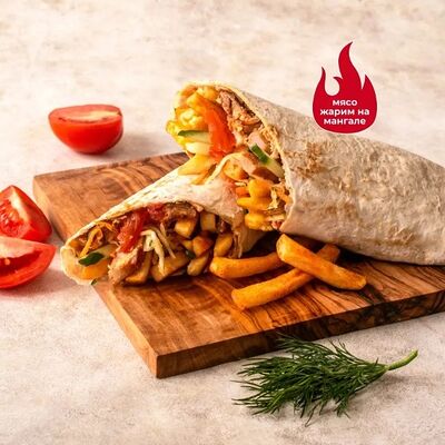 Шаурма с картофелем фри в Шампурико по цене 349 ₽