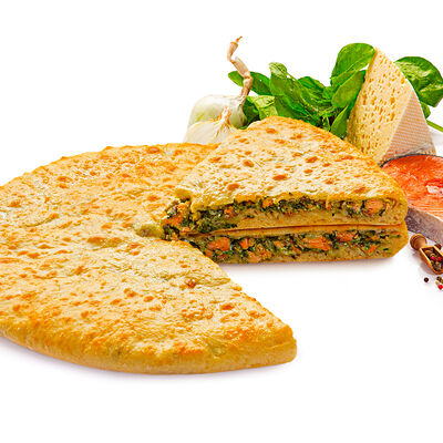 Осетинский пирог с семгой, шпинатом и сыром в Асса – осетинские пироги по цене 1099 ₽