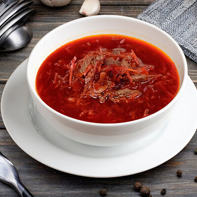 Борщ с говядинойв Метелица по цене 310 ₽