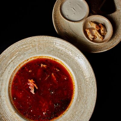 Борщ с домашним салом в Koster по цене 550 ₽