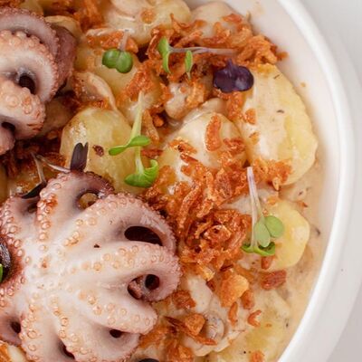 Ньокки с осьминогом в Here sushi по цене 1250 ₽