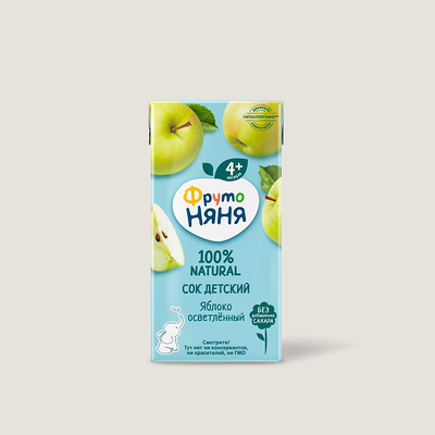 Яблочный сок Фрутоняня 0,2 л в БургерКит по цене 135 ₽