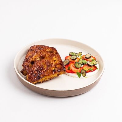 Гренки из тартина с творогом и свежей ягодой в Британские Пекарни по цене 485 ₽