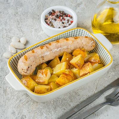 Колбаска берлинская с картофелем в Грабли по цене 299 ₽