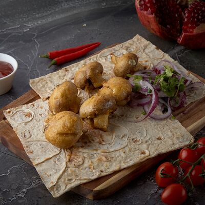 Шампиньоны на углях в Горячий мангал по цене 220 ₽