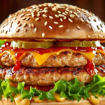 Двойной бургер Куриный в Паприка по цене 610 ₽