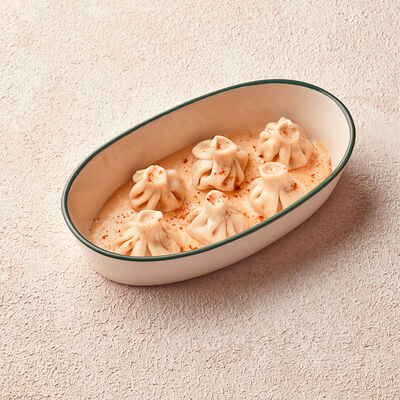 Мини-хинкали с курицей и креветкамив Хачапури Выпечка и Вино по цене 540 ₽