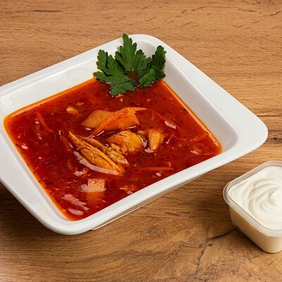 Суп Борщ в Пекарня Кулинария Плюшка Ватрушка по цене 355 ₽